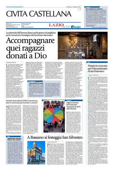 Avvenire - pagina diocesana del 03/12/2023